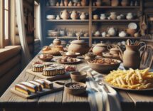 Nonna sorridente circondata da nipoti felici