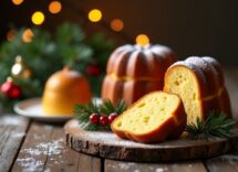 Varietà di dolci natalizi italiani come panettone e pandoro