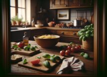 Nonna che interagisce con i nipoti in un ambiente familiare