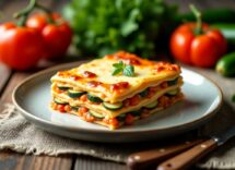 Deliziose lasagne vegetariane con zucchine fresche