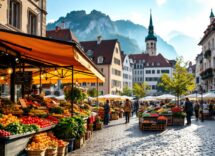 Pensionati in Svizzera che discutono delle loro esperienze