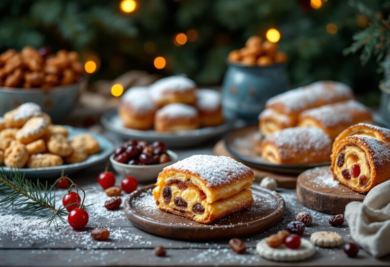 Selezione di dolci natalizi tipici italiani