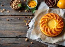 Gubana, dolce tipico del Friuli, con frutta secca e spezie
