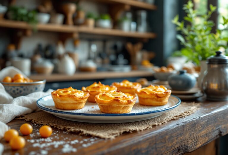 Antipasto emiliano: vol au vent con mousse di mortadella