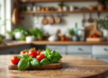 Deliziosa lasagna al pesto con pomodorini freschi
