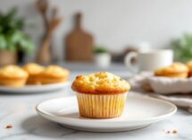 Deliziosi muffin allo yogurt appena sfornati