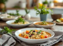 Piatto di ricette leggere per rimettersi in forma