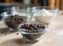 Gocce di cioccolato in un dolce senza affondare