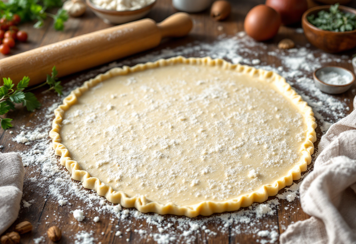 Pasta frolla leggera e friabile preparata con albumi