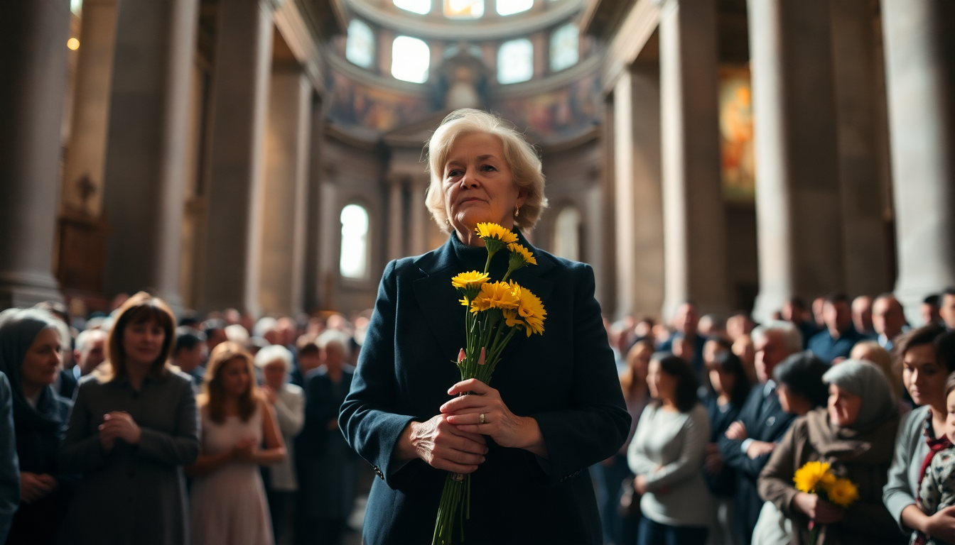 la signora coi fiori gialli ricorda papa francesco 1745819165