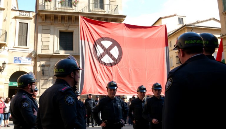polizia e striscioni il significato della festa della liberazione 1745621388
