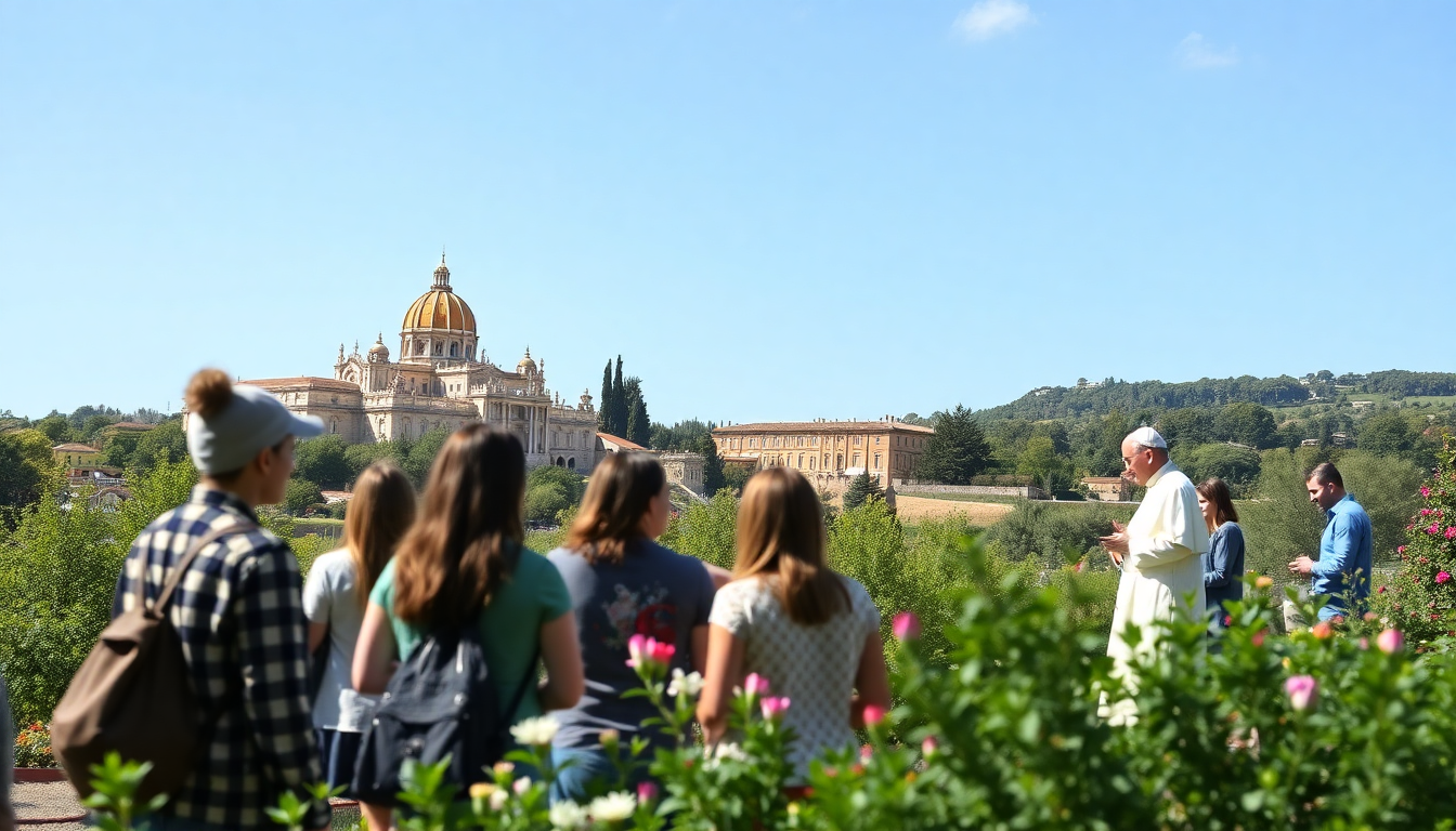il papa visita il borgo laudato si a castel gandolfo 1748521138