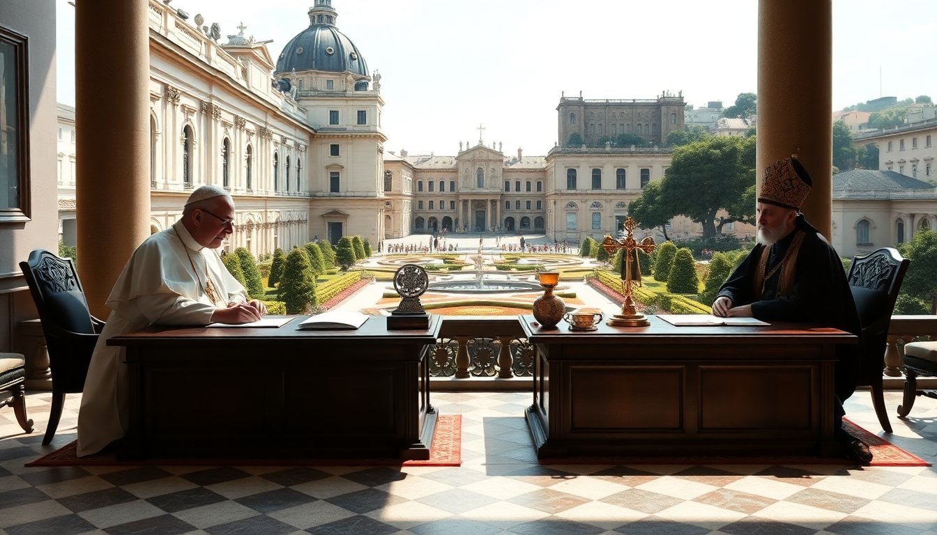 incontro storico tra leone xiv e bartolomeo i a roma 1747719492