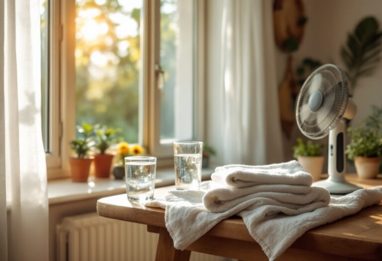 Anziano protetto dal caldo con farmaci e rimedi