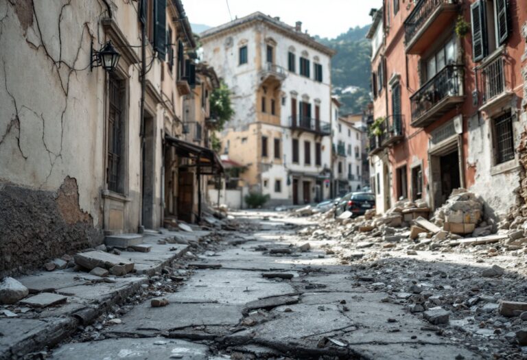 Luogo dell'esplosione mortale a Meta di Sorrento