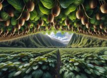 Kiwi veneto fresco su sfondo naturale