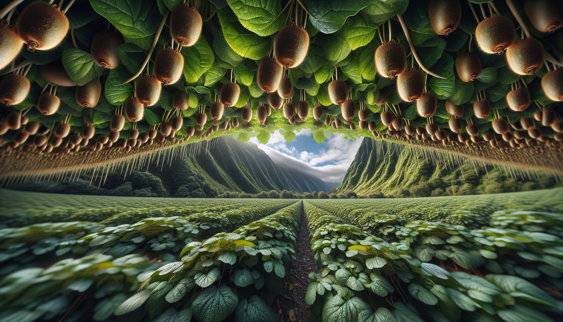 Kiwi veneto fresco su sfondo naturale