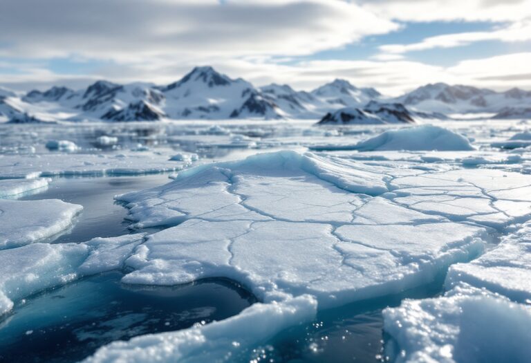 Panorama della Groenlandia con risorse naturali