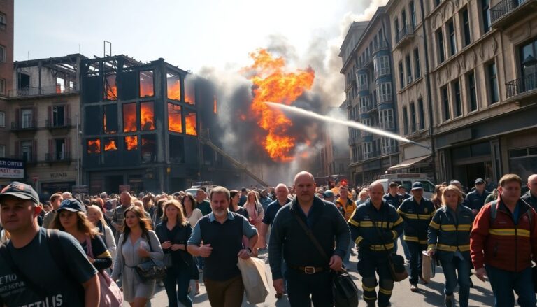 evacuazione di massa a causa di un incendio nel centro citta 1768073901