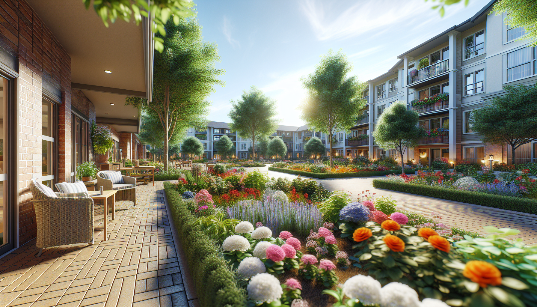 Coppie di anziani felici in una rsa che si abbracciano